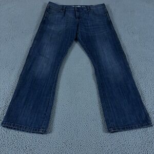 Wrangler Retro Jeans Mens 36x32 Slim Boot Cut Medium Wash Mid Rise Denim Cowboy